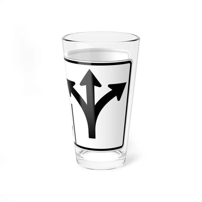 MUTCD-OH R3-H8cee (Ohio) (Road Sign) Pint Glass 16oz - Go Mug Yourself