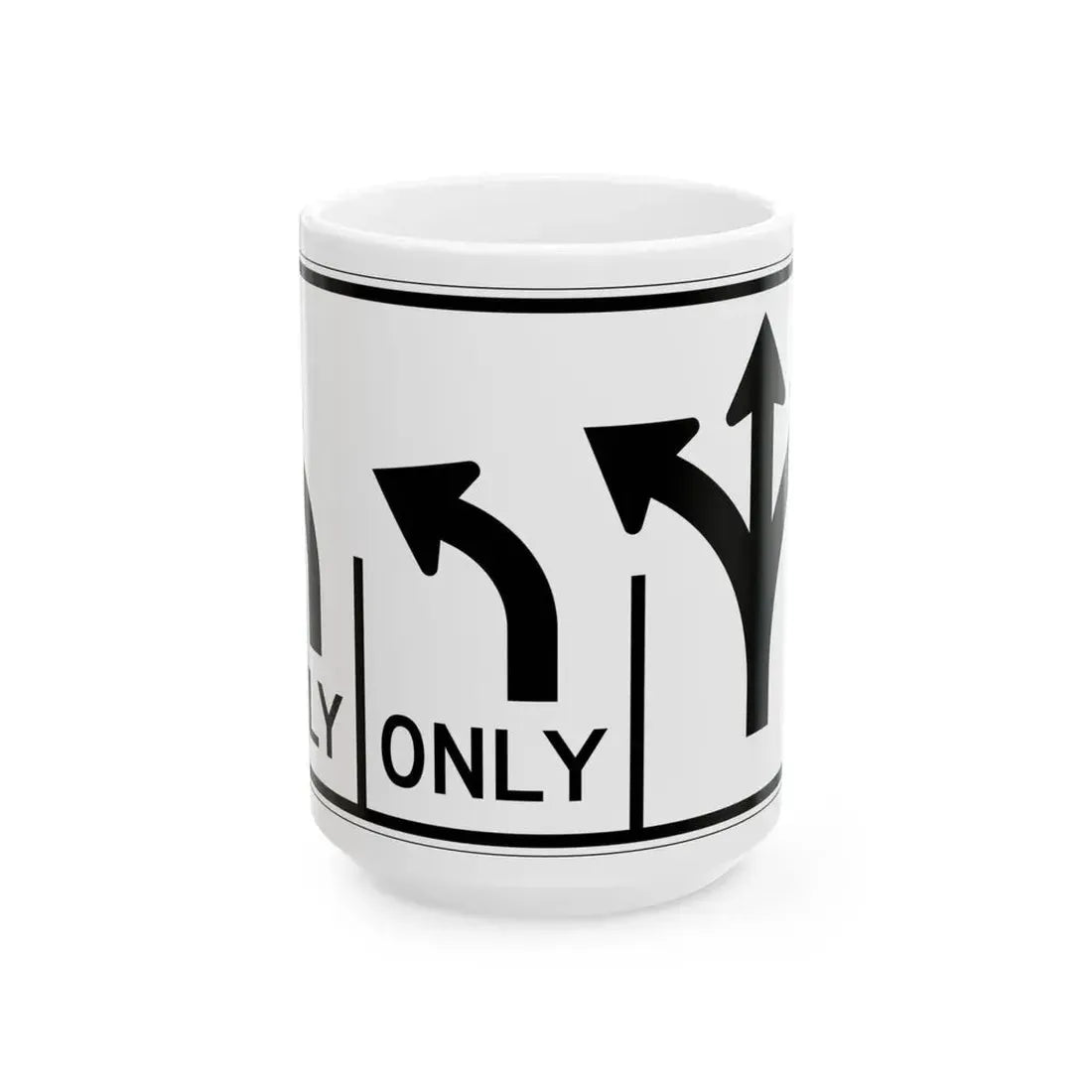 MUTCD-OH R3-H8cee (Ohio) (Road Sign) White Coffee Mug 15oz - Go Mug Yourself