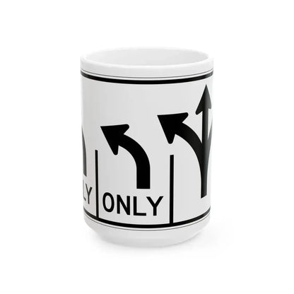 MUTCD-OH R3-H8cee (Ohio) (Road Sign) White Coffee Mug 15oz - Go Mug Yourself