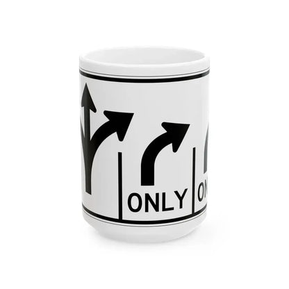 MUTCD-OH R3-H8cff (Ohio) (Road Sign) White Coffee Mug 15oz - Go Mug Yourself
