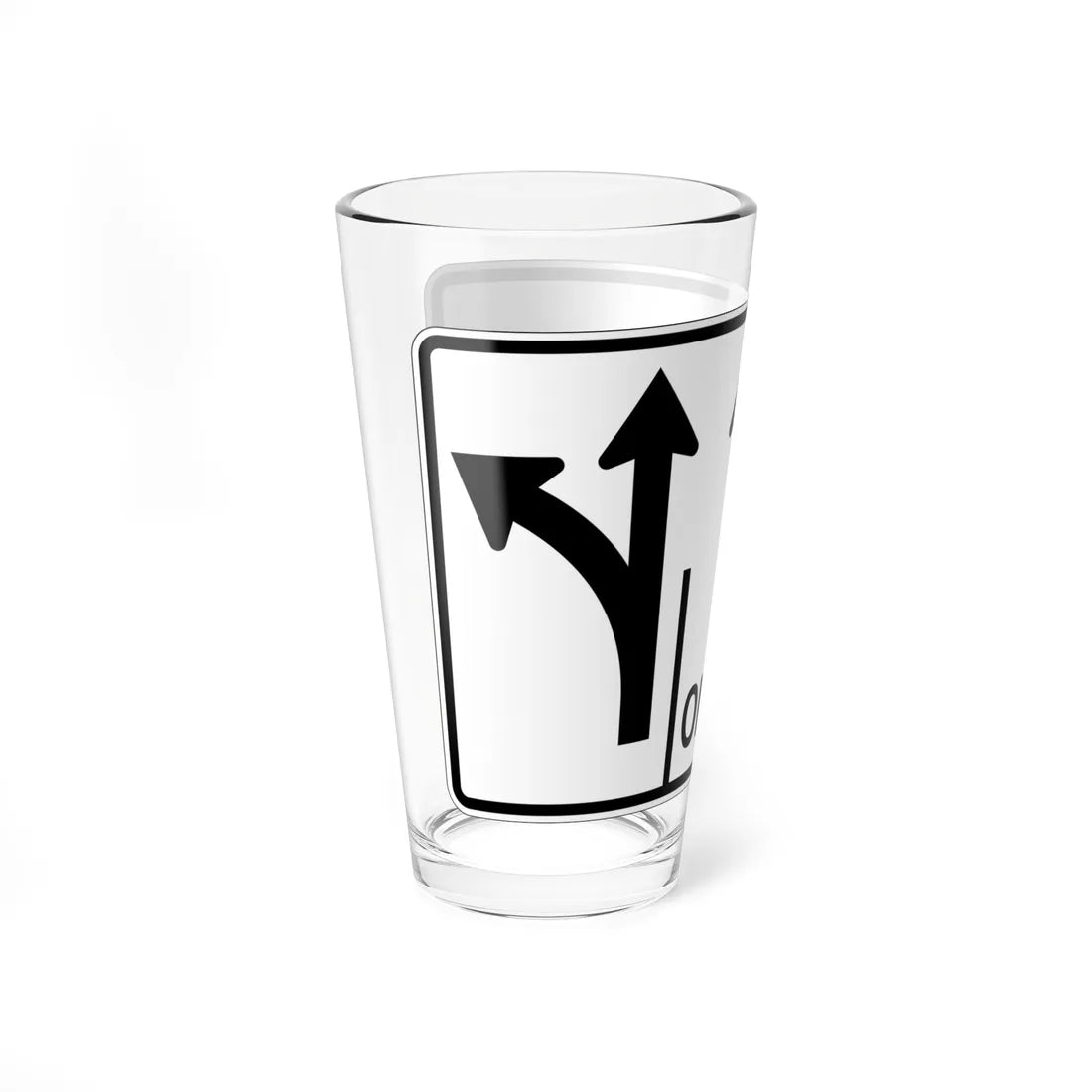 MUTCD-OH R3-H8ch (Ohio) (Road Sign) Pint Glass 16oz - Go Mug Yourself