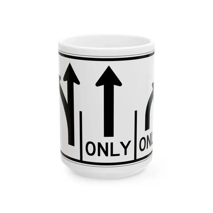 MUTCD-OH R3-H8ch (Ohio) (Road Sign) White Coffee Mug 15oz - Go Mug Yourself