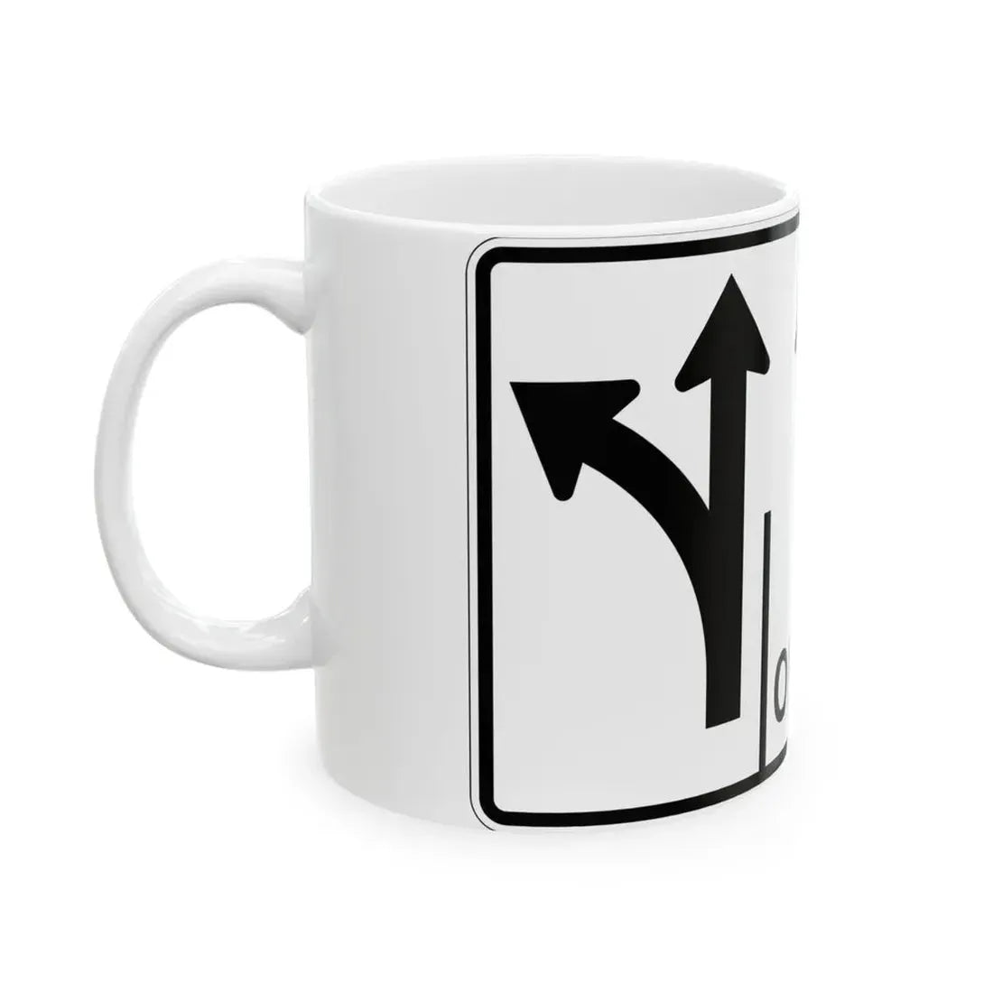 MUTCD-OH R3-H8ch (Ohio) (Road Sign) White Coffee Mug - Go Mug Yourself