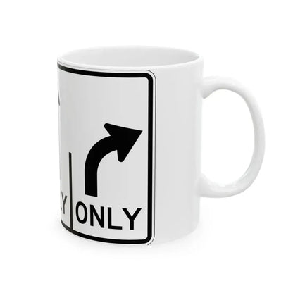 MUTCD-OH R3-H8ch (Ohio) (Road Sign) White Coffee Mug - Go Mug Yourself