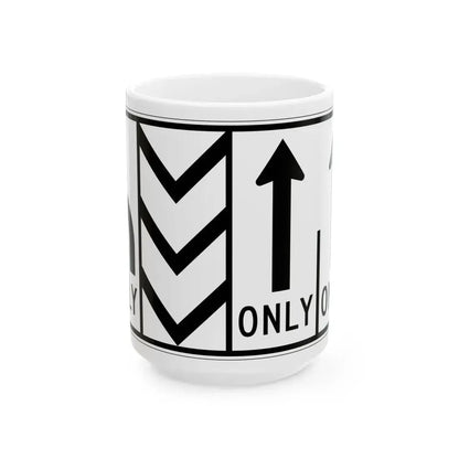 MUTCD-OH R3-H8chh (Ohio) (Road Sign) White Coffee Mug 15oz - Go Mug Yourself