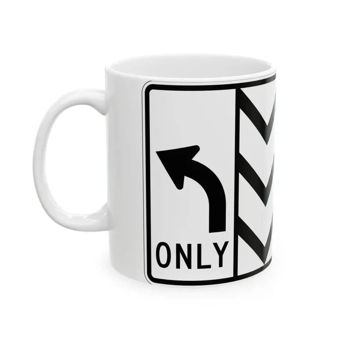 MUTCD-OH R3-H8chh (Ohio) (Road Sign) White Coffee Mug - Go Mug Yourself
