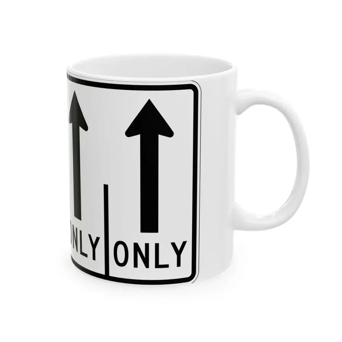 MUTCD-OH R3-H8chh (Ohio) (Road Sign) White Coffee Mug - Go Mug Yourself