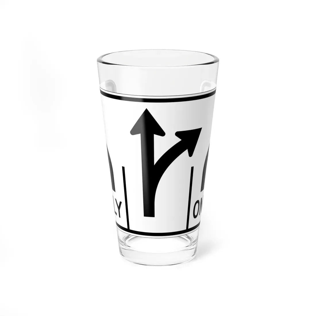 MUTCD-OH R3-H8cj (Ohio) (Road Sign) Pint Glass 16oz 16oz - Go Mug Yourself