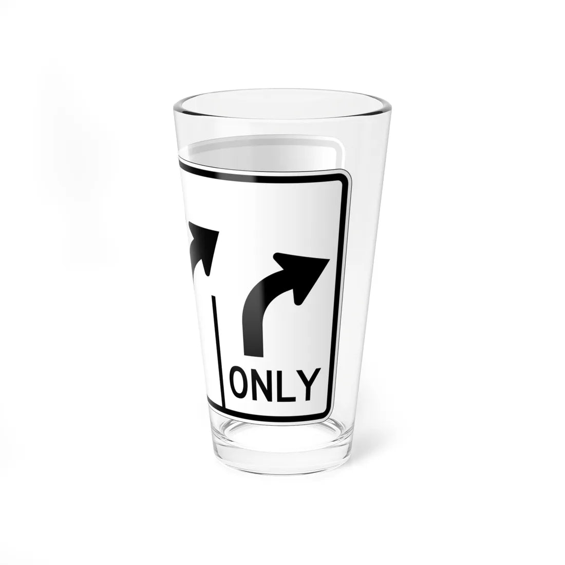 MUTCD-OH R3-H8cj (Ohio) (Road Sign) Pint Glss 16oz - Go Mug Yourself