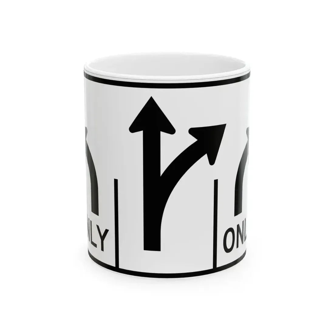 MUTCD-OH R3-H8cj (Ohio) (Road Sign) White Coffee Mug 11oz - Go Mug Yourself