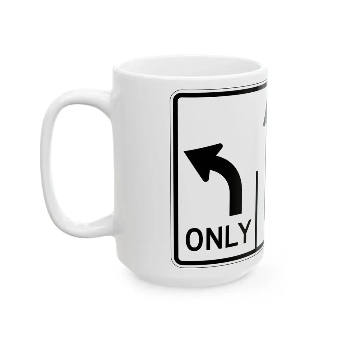 MUTCD-OH R3-H8cj (Ohio) (Road Sign) White Coffee Mug - Go Mug Yourself