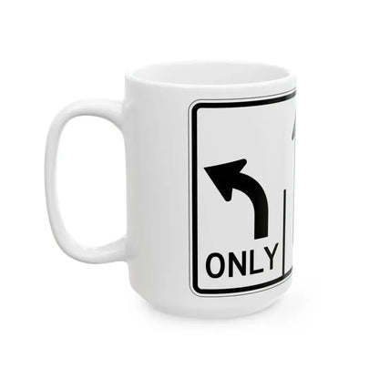 MUTCD-OH R3-H8cj (Ohio) (Road Sign) White Coffee Mug - Go Mug Yourself