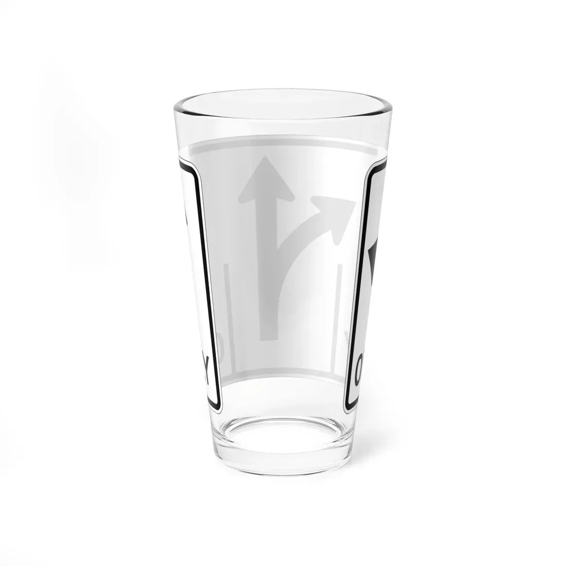 MUTCD-OH R3-H8ck (Ohio) (Road Sign) Pint Glass 16oz - Go Mug Yourself