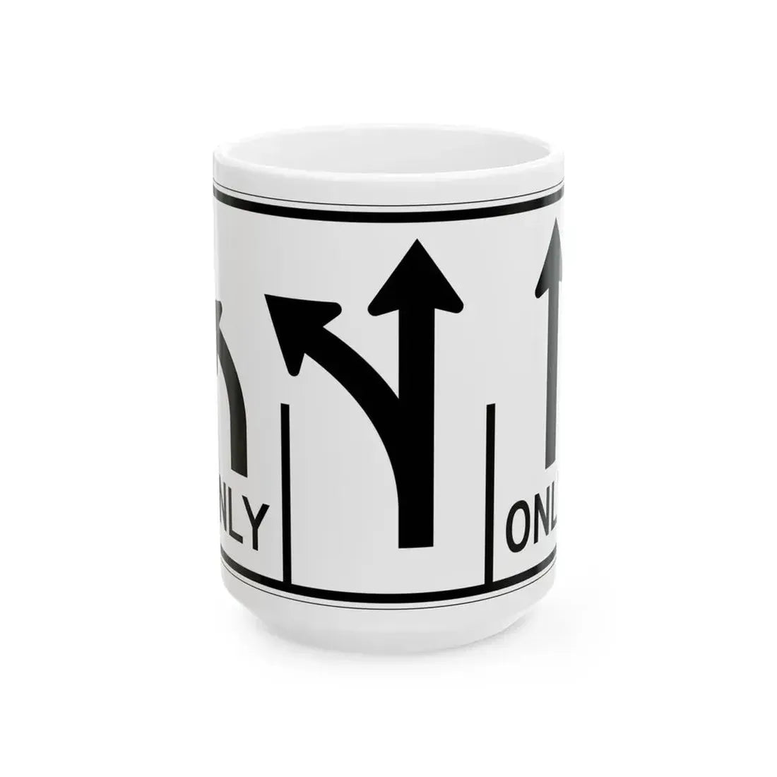 MUTCD-OH R3-H8ck (Ohio) (Road Sign) White Coffee Mug 15oz - Go Mug Yourself