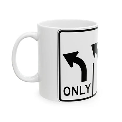 MUTCD-OH R3-H8ck (Ohio) (Road Sign) White Coffee Mug - Go Mug Yourself