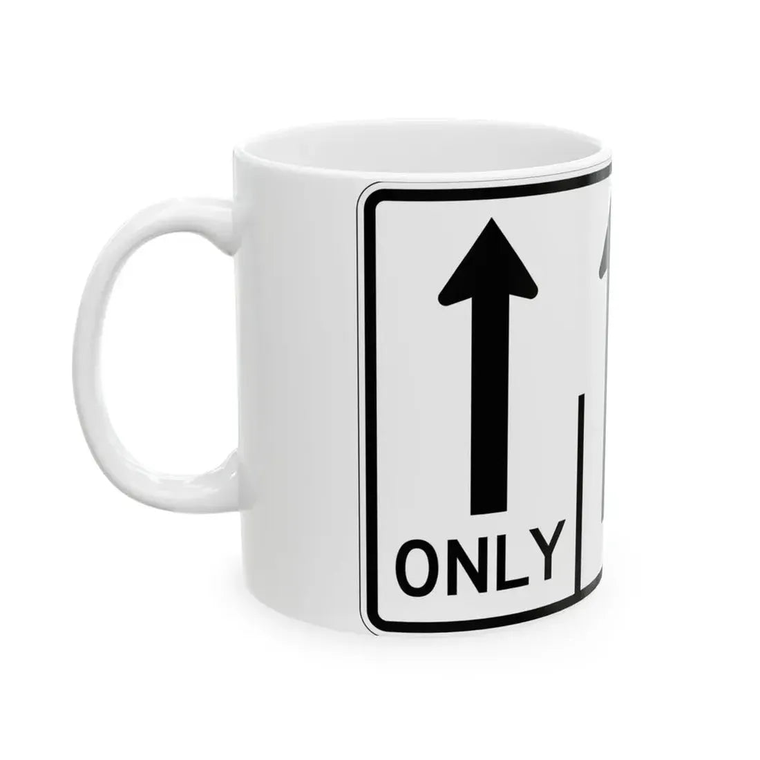 MUTCD-OH R3-H8cm (Ohio) (Road Sign) White Coffee Mug - Go Mug Yourself