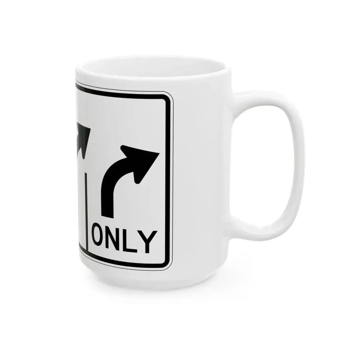 MUTCD-OH R3-H8cm (Ohio) (Road Sign) White Coffee Mug - Go Mug Yourself