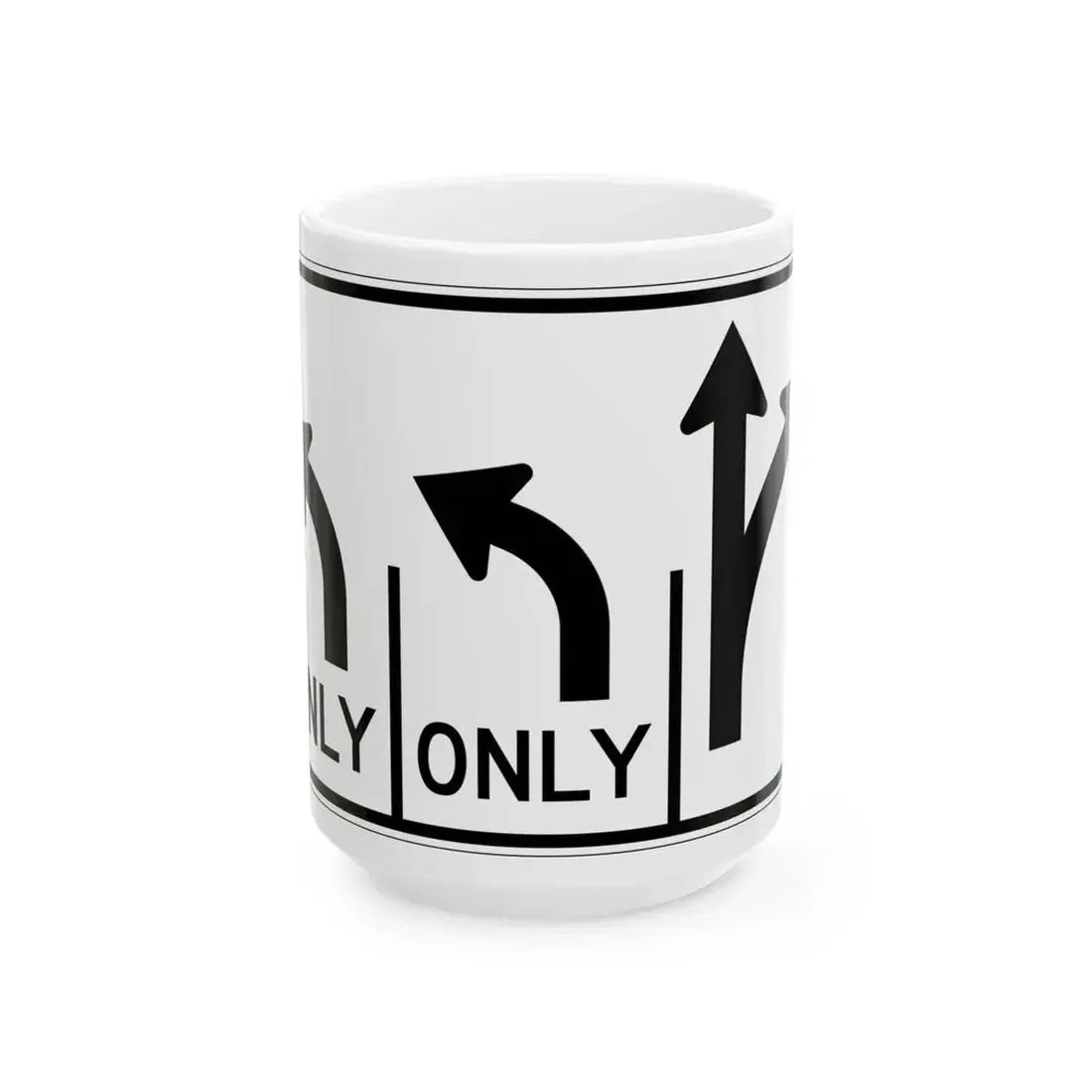 MUTCD-OH R3-H8cn (Ohio) (Road Sign) White Coffee Mug 15oz - Go Mug Yourself