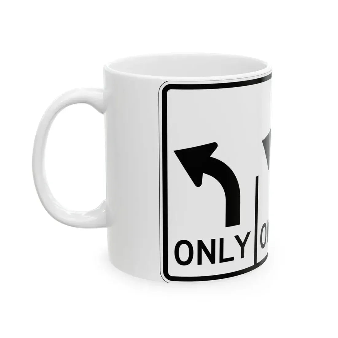 MUTCD-OH R3-H8cn (Ohio) (Road Sign) White Coffee Mug - Go Mug Yourself