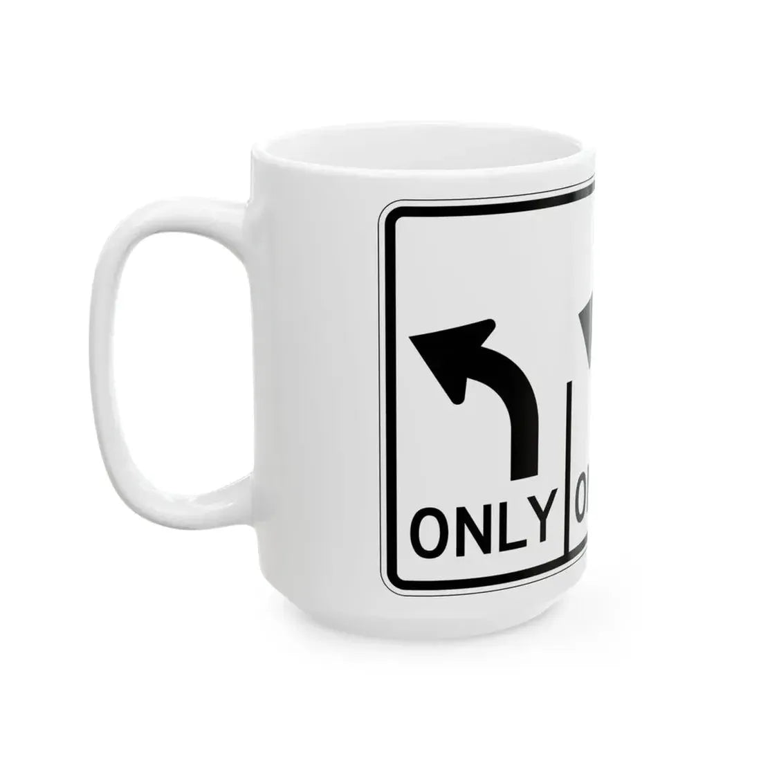 MUTCD-OH R3-H8cn (Ohio) (Road Sign) White Coffee Mug - Go Mug Yourself