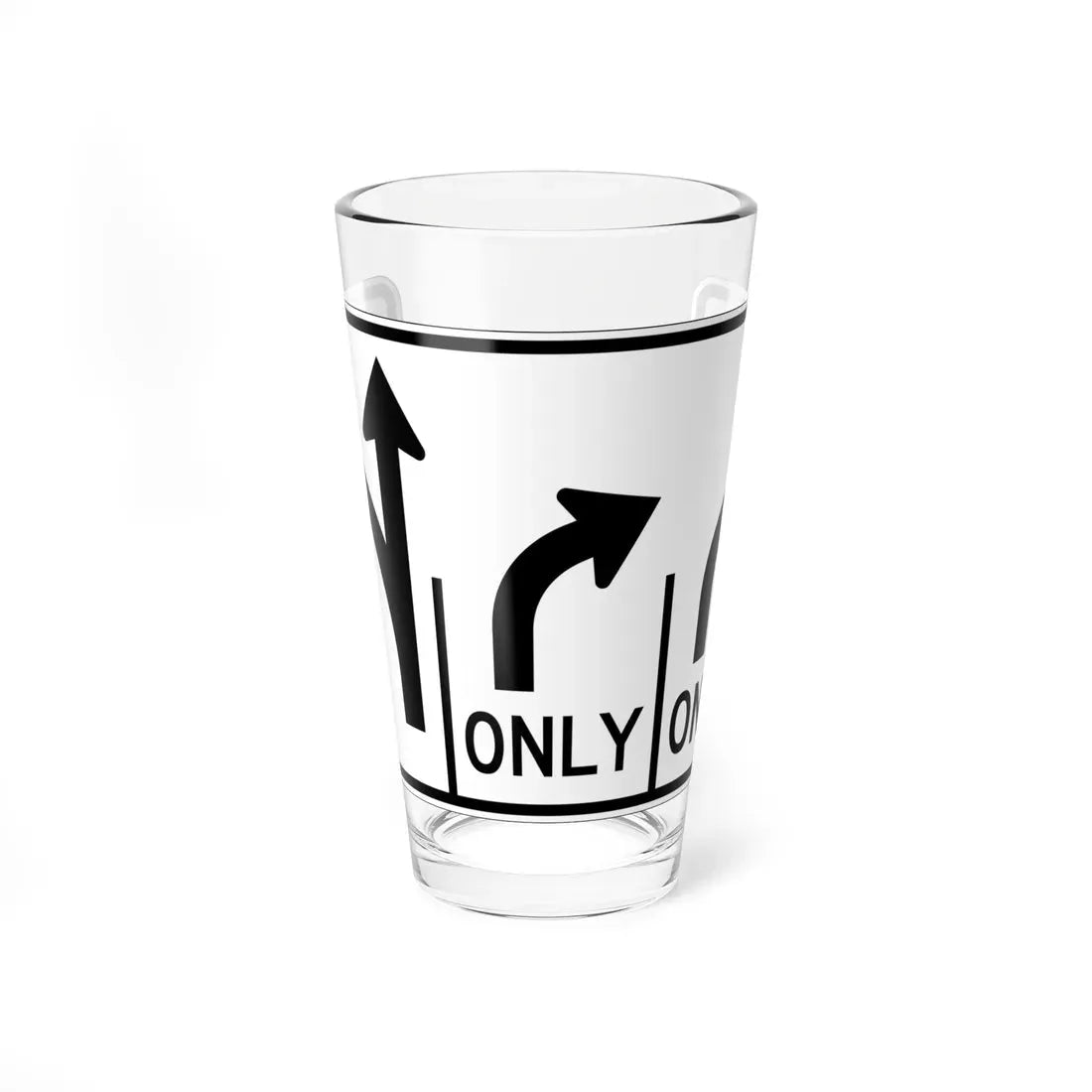 MUTCD-OH R3-H8cp (Ohio) (Road Sign) Pint Glass 16oz 16oz - Go Mug Yourself
