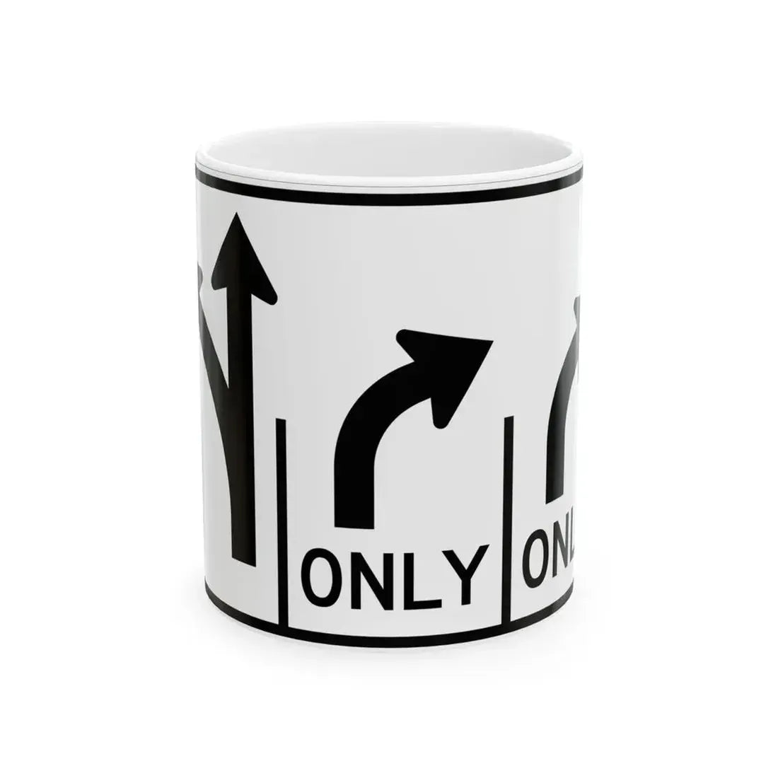 MUTCD-OH R3-H8cp (Ohio) (Road Sign) White Coffee Mug 11oz - Go Mug Yourself