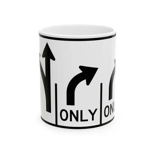 MUTCD-OH R3-H8cp (Ohio) (Road Sign) White Coffee Mug 11oz - Go Mug Yourself