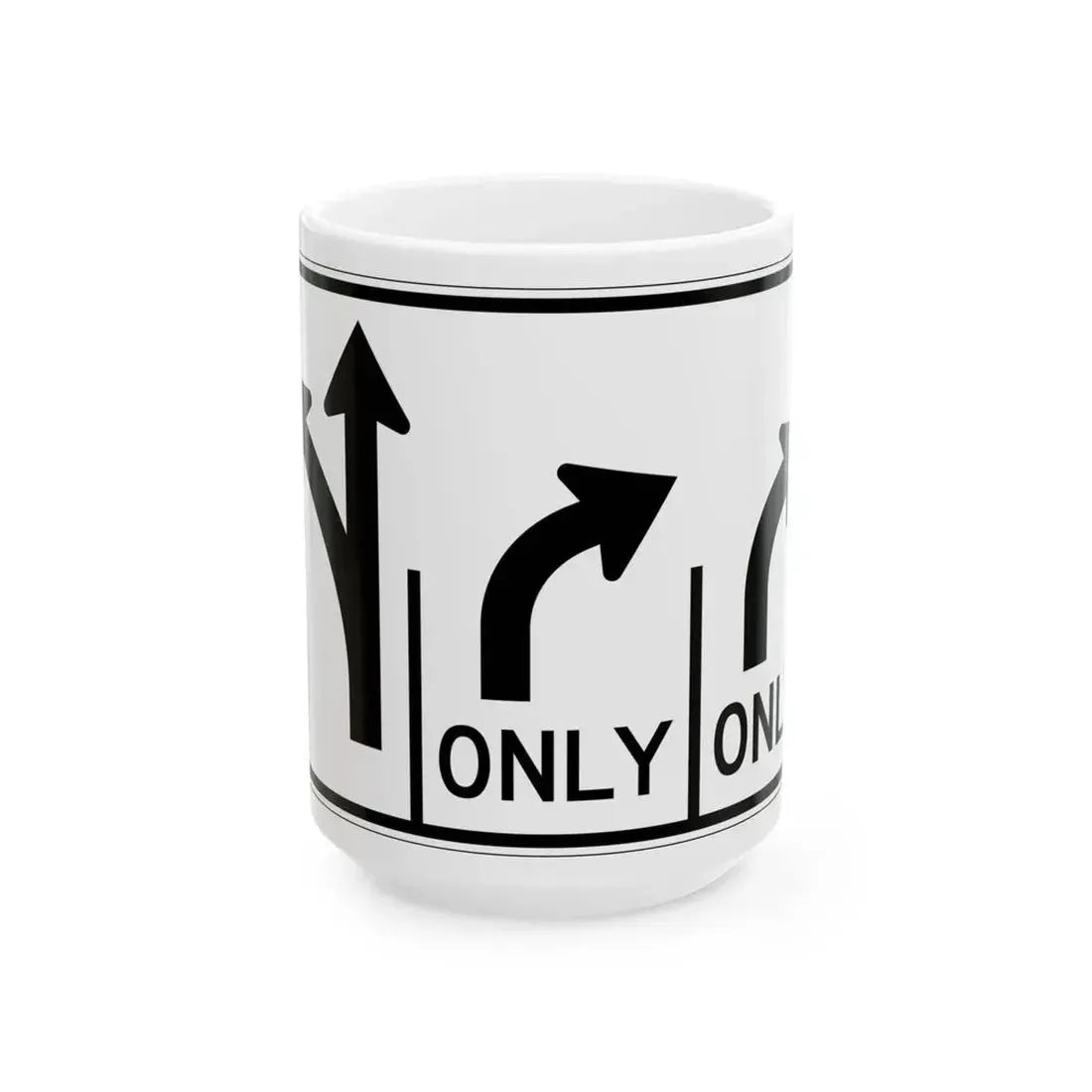 MUTCD-OH R3-H8cp (Ohio) (Road Sign) White Coffee Mug 15oz - Go Mug Yourself