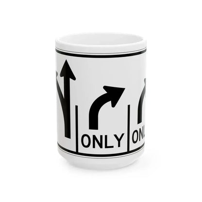 MUTCD-OH R3-H8cp (Ohio) (Road Sign) White Coffee Mug 15oz - Go Mug Yourself