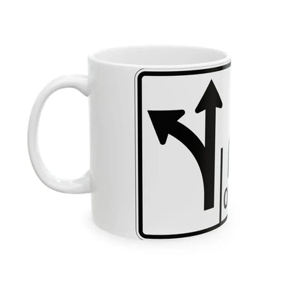 MUTCD-OH R3-H8cp (Ohio) (Road Sign) White Coffee Mug - Go Mug Yourself