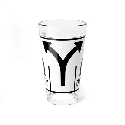 MUTCD-OH R3-H8cq (Ohio) (Road Sign) Pint Glass 16oz 16oz - Go Mug Yourself