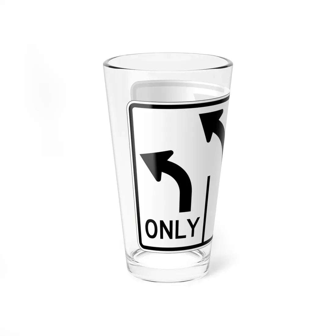 MUTCD-OH R3-H8cq (Ohio) (Road Sign) Pint Glass 16oz - Go Mug Yourself