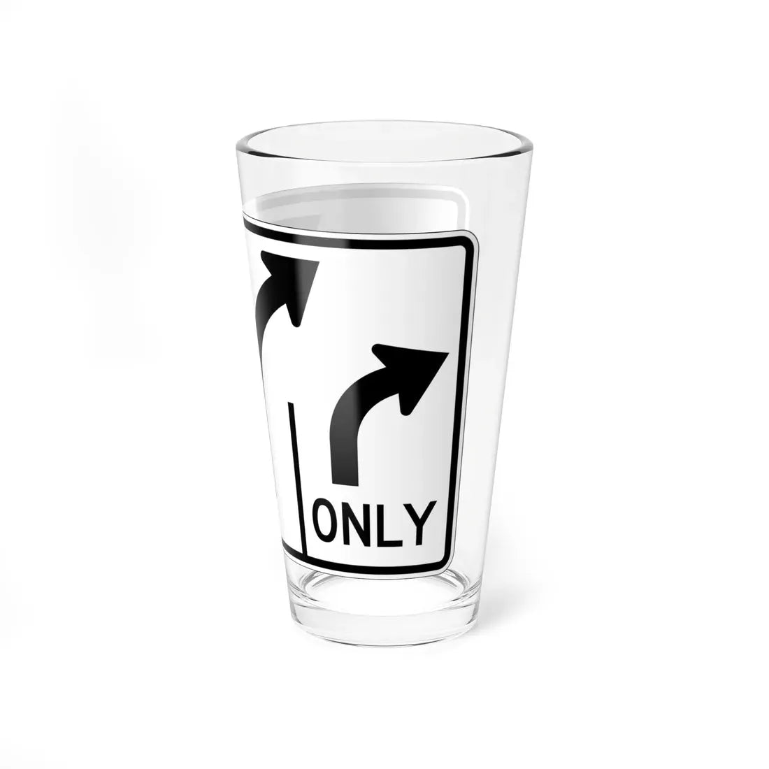 MUTCD-OH R3-H8cq (Ohio) (Road Sign) Pint Glass 16oz - Go Mug Yourself