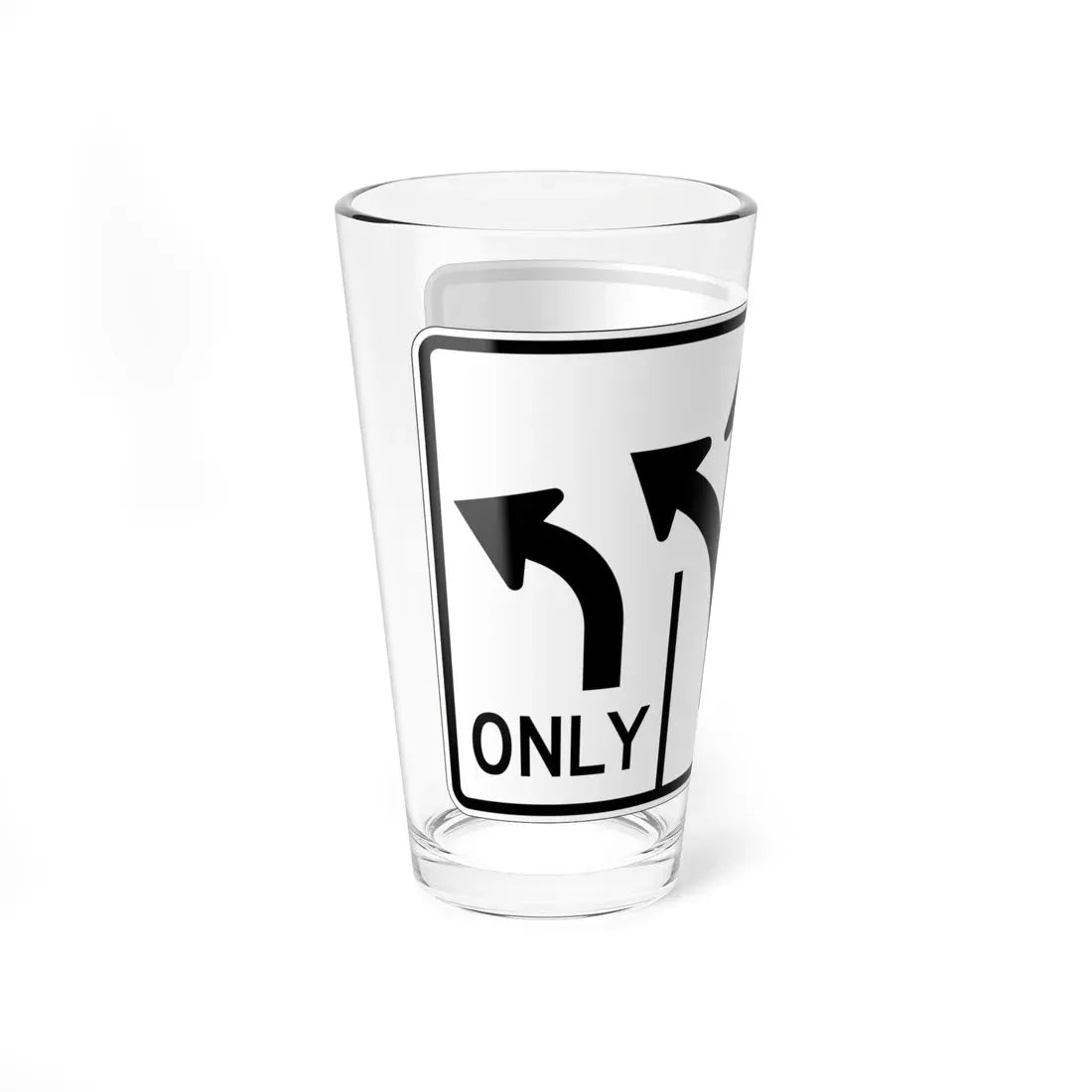 MUTCD-OH R3-H8cs (Ohio) (Road Sign) Pint Glass 16oz - Go Mug Yourself