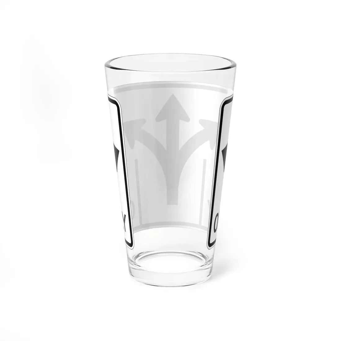 MUTCD-OH R3-H8cs (Ohio) (Road Sign) Pint Glass 16oz - Go Mug Yourself