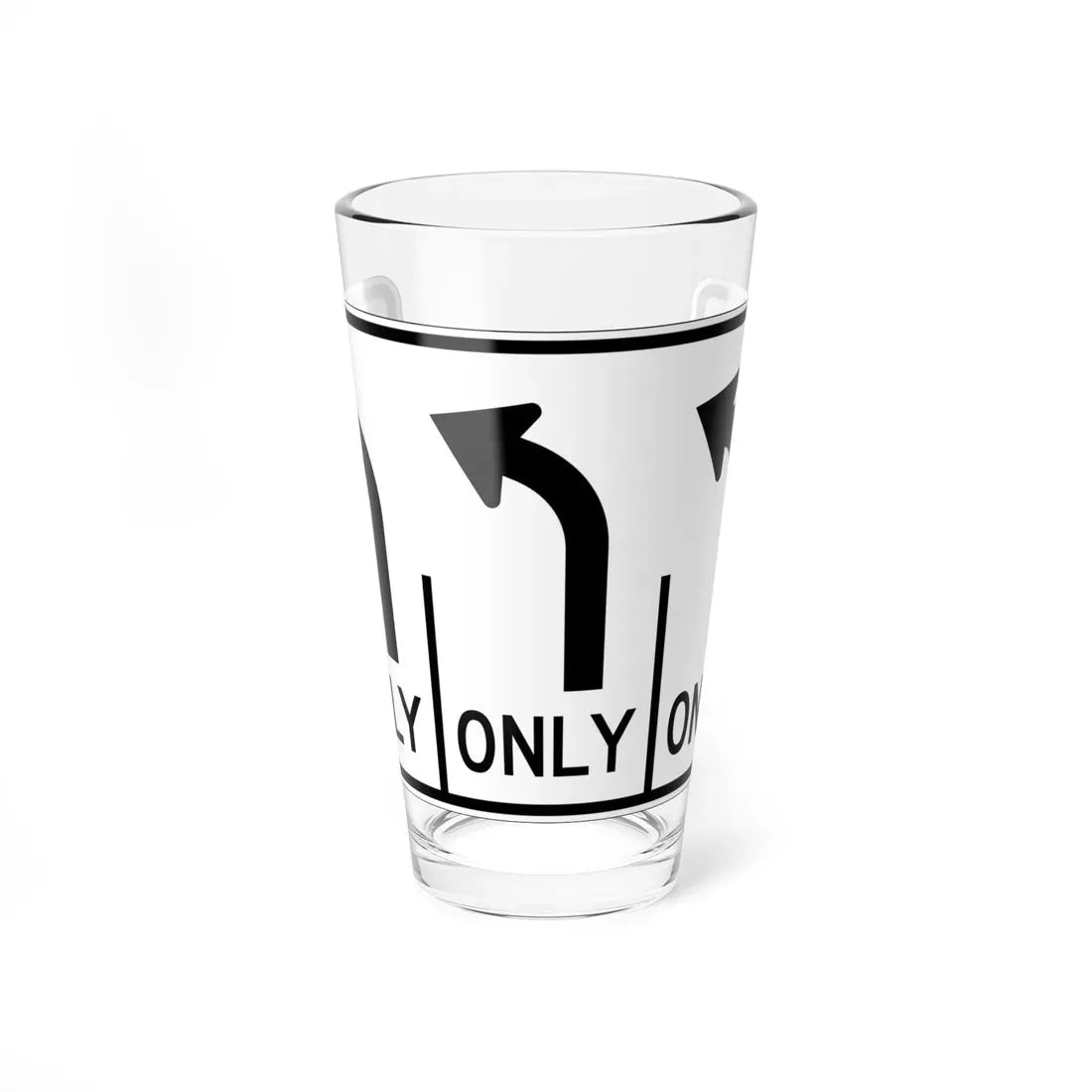 MUTCD-OH R3-H8cw (Ohio) (Road Sign) Pint Glass 16oz 16oz - Go Mug Yourself