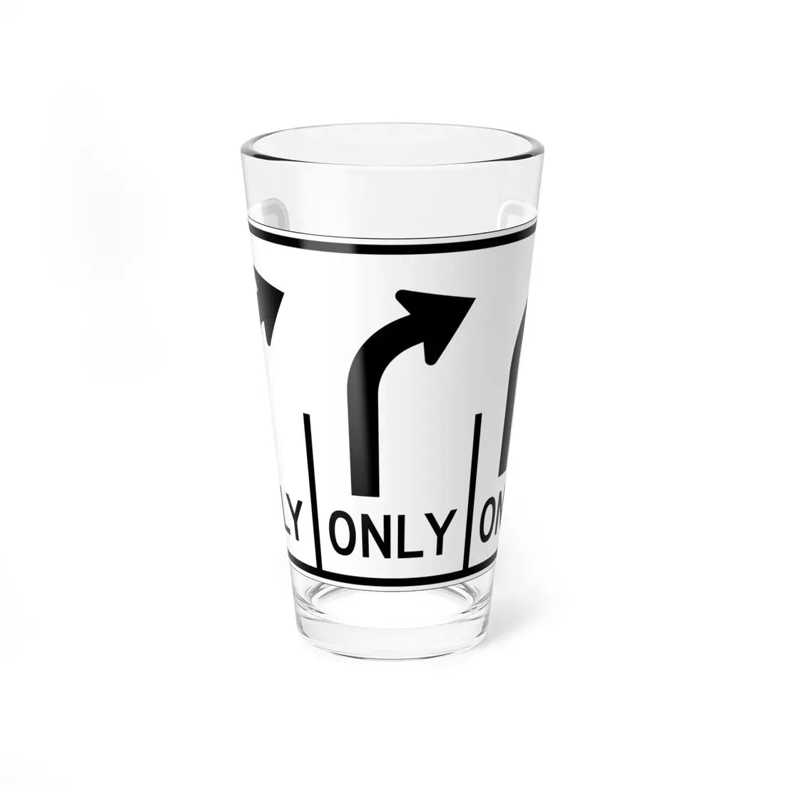 MUTCD-OH R3-H8cx (Ohio) (Road Sign) Pint Glass 16oz 16oz - Go Mug Yourself