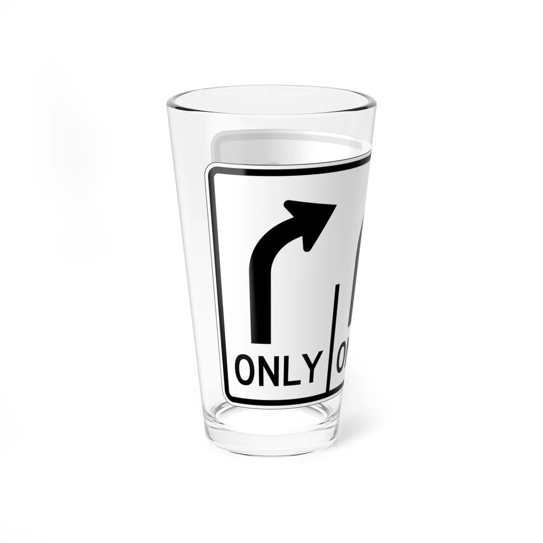 MUTCD-OH R3-H8cx (Ohio) (Road Sign) Pint Glss 16oz - Go Mug Yourself