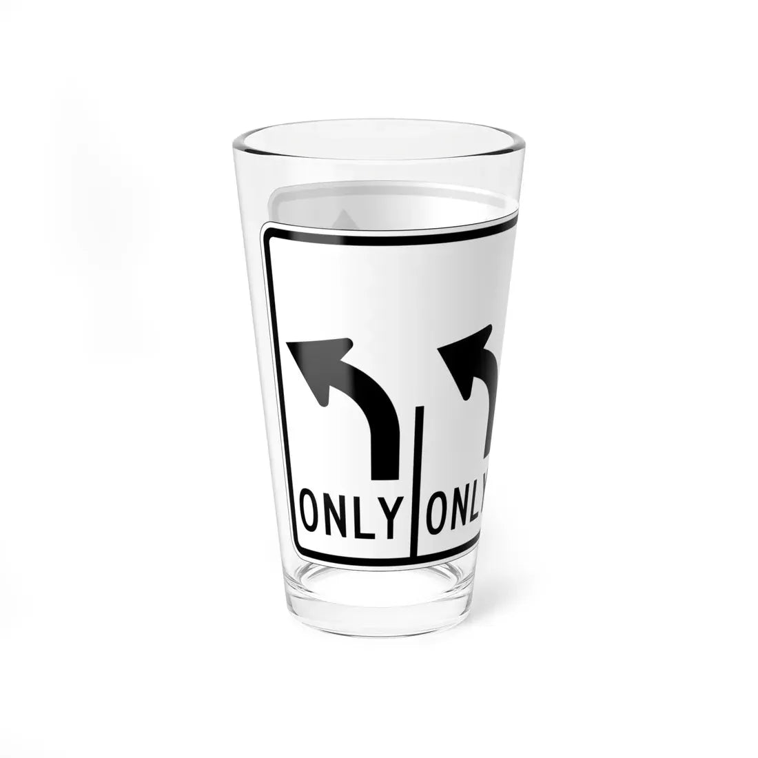 MUTCD-OH R3-H8dd (Ohio) (Road Sign) Pint Glass 16oz - Go Mug Yourself