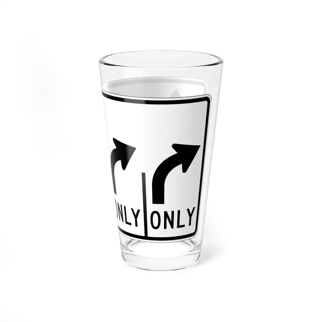 MUTCD-OH R3-H8de (Ohio) (Road Sign) Pint Glass 16oz - Go Mug Yourself