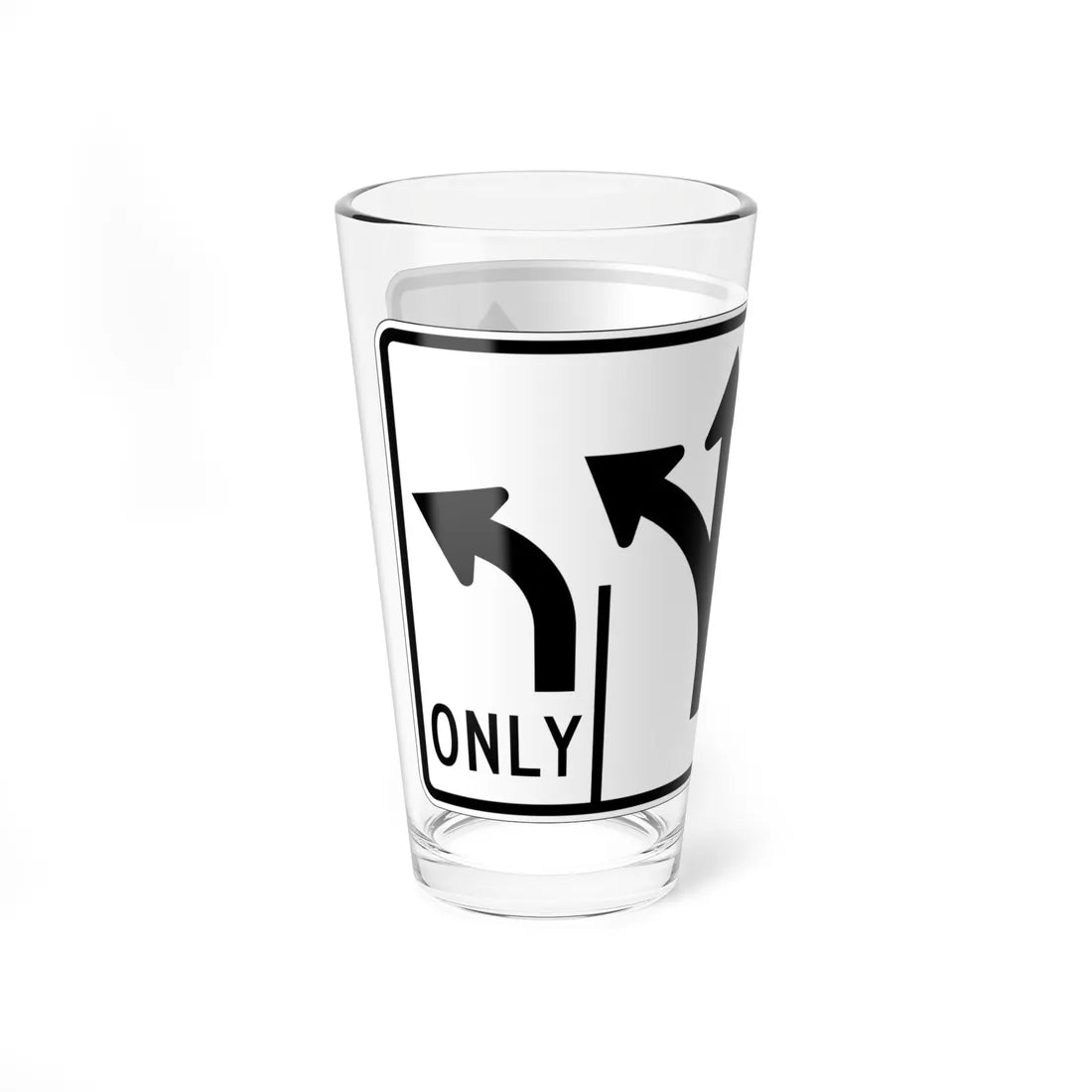 MUTCD-OH R3-H8dh (Ohio) (Road Sign) Pint Glss 16oz - Go Mug Yourself