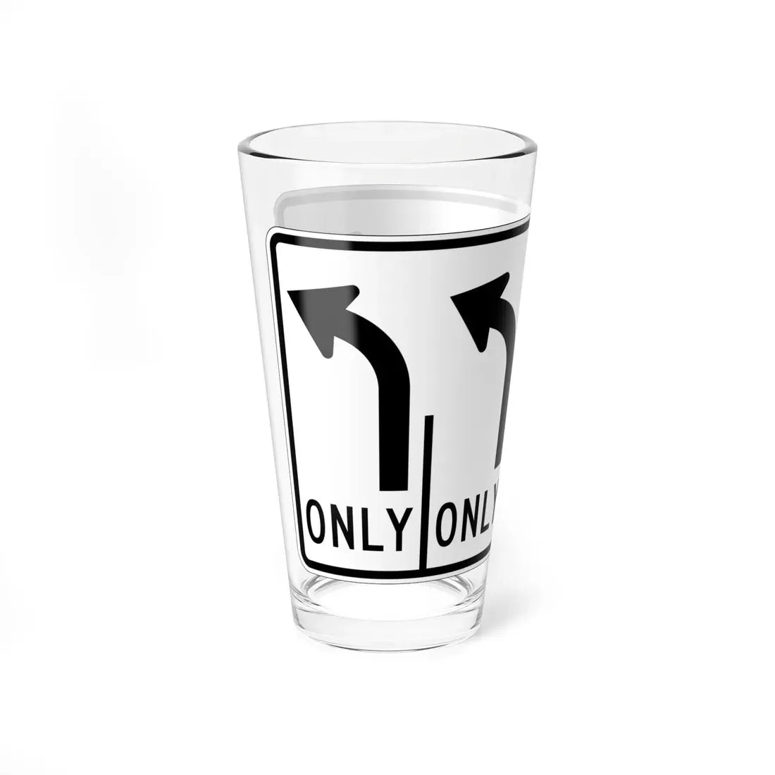 MUTCD-OH R3-H8dk (Ohio) (Road Sign) Pint Glass 16oz - Go Mug Yourself