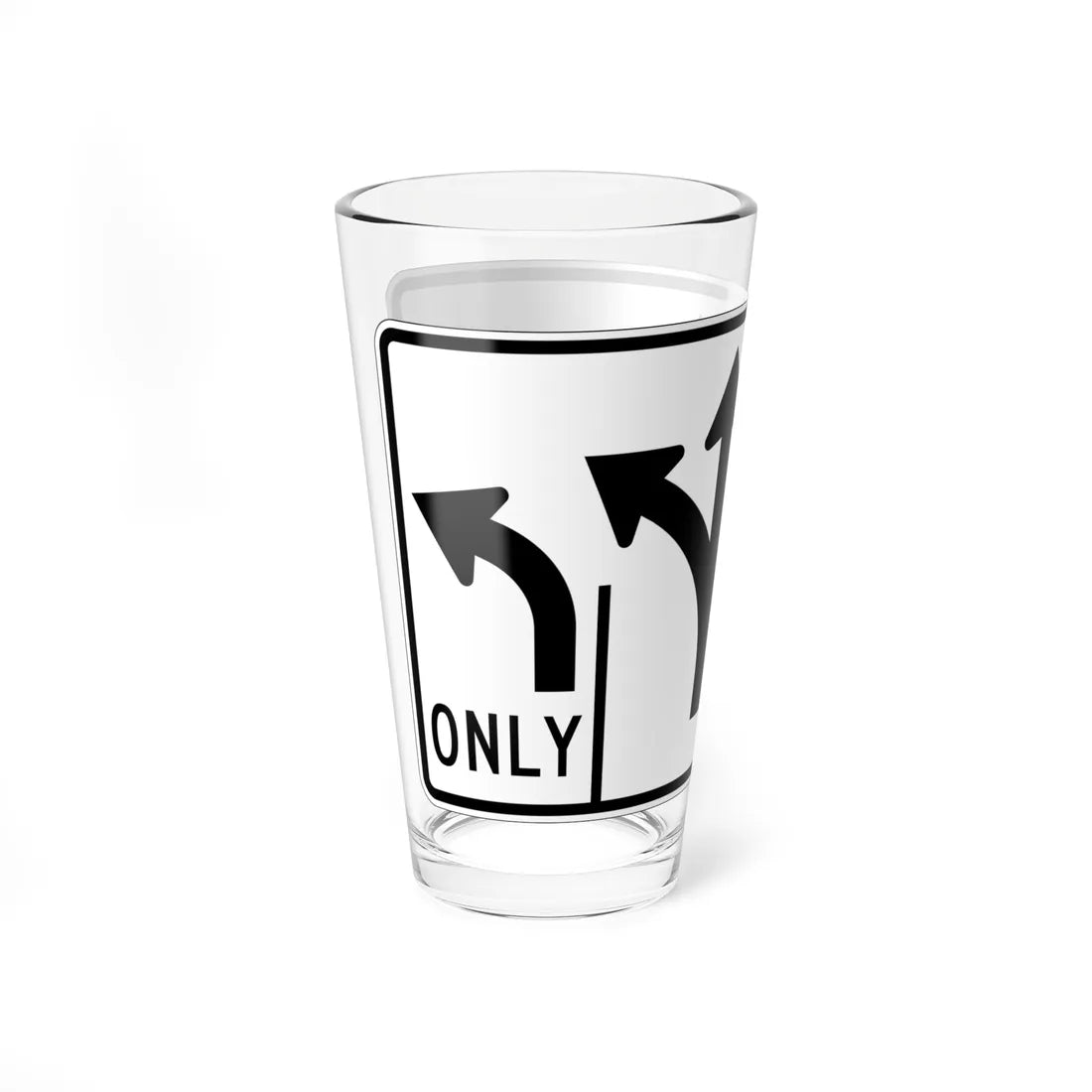 MUTCD-OH R3-H8dp (Ohio) (Road Sign) Pint Glass 16oz - Go Mug Yourself