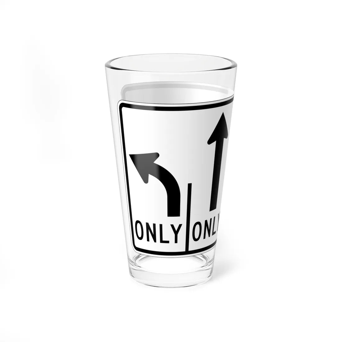 MUTCD-OH R3-H8dq (Ohio) (Road Sign) Pint Glass 16oz - Go Mug Yourself