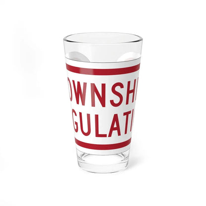 MUTCD-OH R7-H1bP (Ohio) (Road Sign) Pint Glass 16oz 16oz - Go Mug Yourself