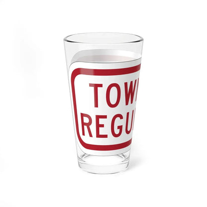 MUTCD-OH R7-H1bP (Ohio) (Road Sign) Pint Glass 16oz - Go Mug Yourself