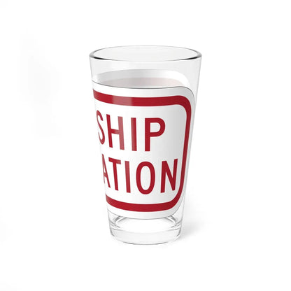 MUTCD-OH R7-H1bP (Ohio) (Road Sign) Pint Glass 16oz - Go Mug Yourself