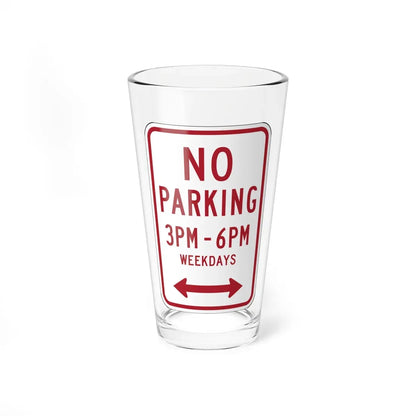 MUTCD-OH R7-H2b (Ohio) (Road Sign) Pint Glass 16oz 16oz - Go Mug Yourself