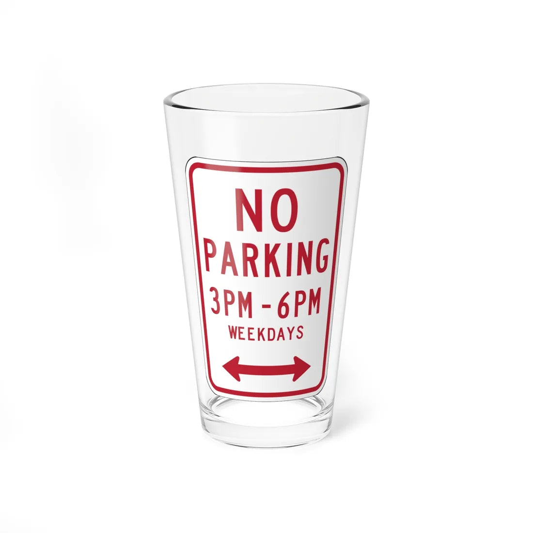 MUTCD-OH R7-H2b open text (Ohio) (Road Sign) Pint Glass 16oz 16oz - Go Mug Yourself
