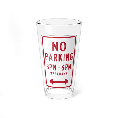 MUTCD-OH R7-H2b open text (Ohio) (Road Sign) Pint Glass 16oz 16oz - Go Mug Yourself